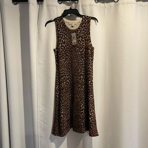 Michael Kors Leopard Print Sleeveless A Line Dress | Size Medium | NWT